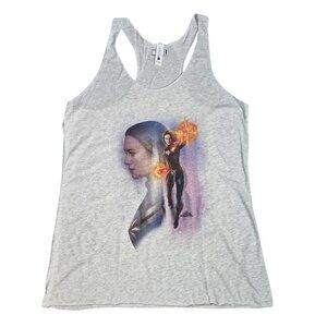 NWOT Marvel Captain Marvel Carol Danvers Artistic Racerback Tank Top Large